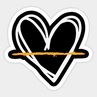 Thin Gold Line Dispatcher Heart for Sheriff Dispatch and 911 Police Operator Sticker
